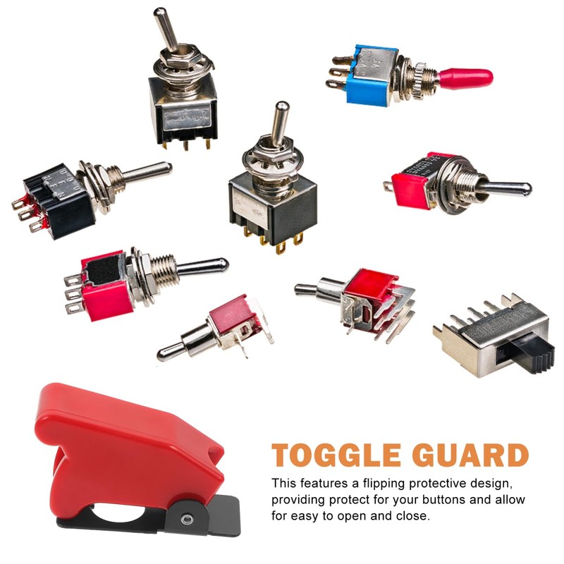 SOLUSTRE Plastic Toggle Switch Cover, 6pcs Dustproof Safety Waterproof Safety