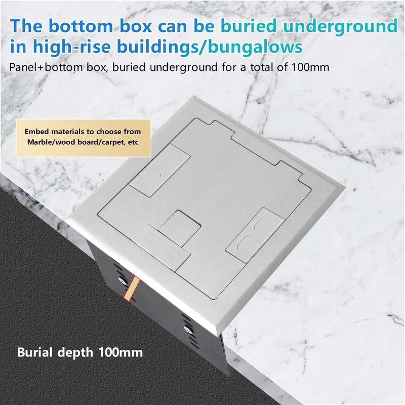 KYHSHJ Recessed Flat Hidden Socket Kit with 2 * 20A