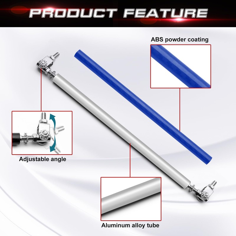 x xotic tech 2pc Adjustable 8"-11" Front Bumper Lip Splitter