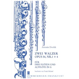 Zwei Walzer: op. 54/1+4. 3 Flöten und Altflöte in G. Partitur und Stimmen.