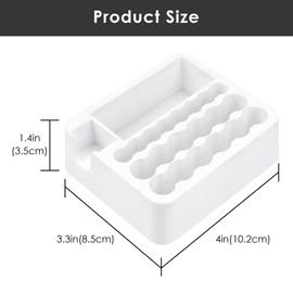 TOCCOOL Drawer-Style Battery Organizer Box, Plastic Storage Case for AA AAA 9V & Coin Cells, Individual Slots for Neat Storage, Compact Holder for Desk or Drawer (Batteries Not Included)