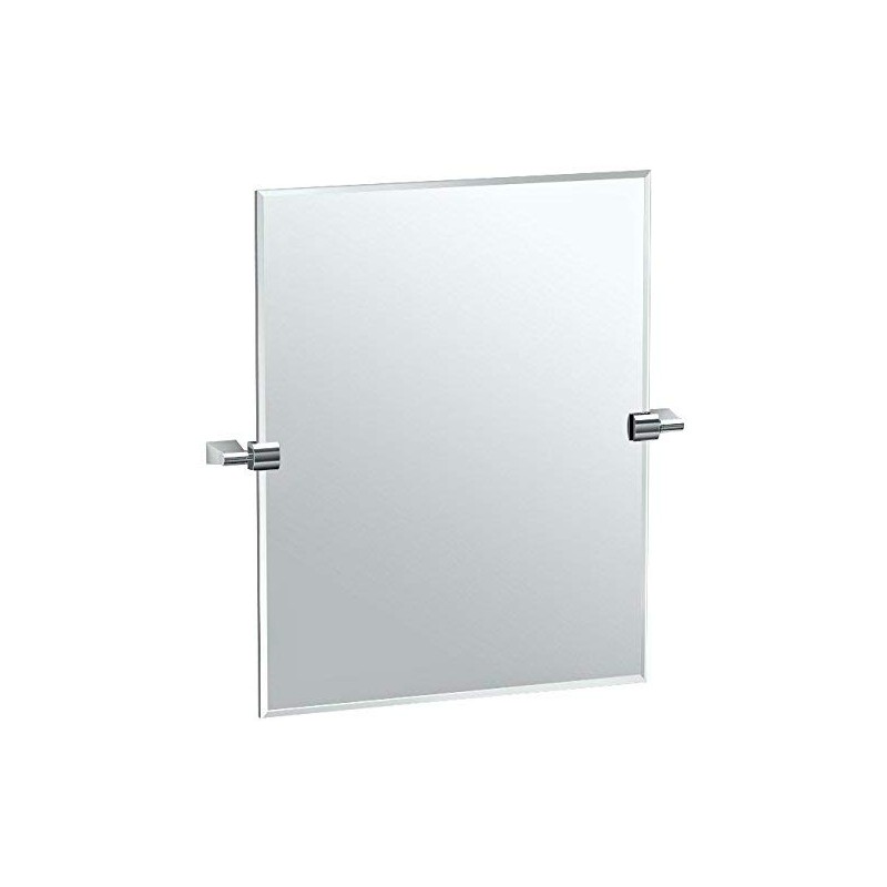 Gatco 4379SM Bleu, Small Rectangle Mirror, Chrome, 24 Inch