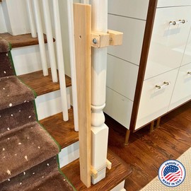 Cardinal Gates Gate Installation Kit - 36 Inch Stairway Bannister Clamp - Hole & Adhesive Free - Fits Round or Square Profiles - Compatible with Hardware & Pressure Mounted Gates - Made in USA