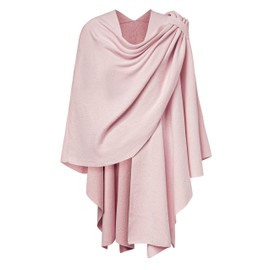 PULI Womens Cross Front Shawl Wraps Elegant Ponchos Finely Draped Knitted Cape Cardigan for Evening Dress Wedding Shawls