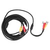 Portable CCTV Cable 3-In 1 Video Audio Power Cord BNC+RCA+DC
