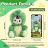 Plush Figure Toys, Plush Toys with Vinyl Face Green Dinasour