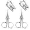 4PCS Stainless Steel Folding Scissors, 4 Inch/10cm Mini Small Paper