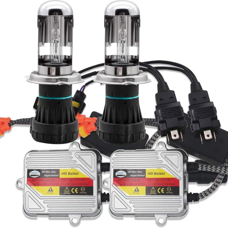 Eseastar 9003 H4 HID Kit, Relayless, 35 W, Hi/Low Switch,