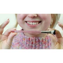 Cepillo Limpiador Para Extensiones De Pestañas, Cepillo De Champú Suave, Curvo Y Esponjoso Para Limpieza (1 Unidad, Rosa)