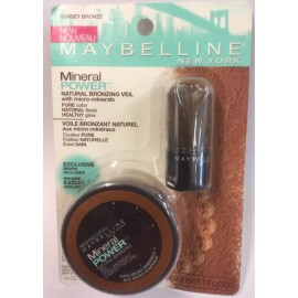 Maybelline LOT OF 3 X Maybelline Mineral Power Natural Bronzing Veil, SUNSET BRONZE Bronzer