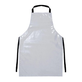 MANDIL DE LONA IMPERMEABLE PARA USO RUDO MULTIUSOS DELANTAL MULTIUSOS (BLANCO, MEDIANO)