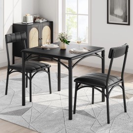 Kitchen Table and 2 Upholstered Chair ,Dining Room Table Set ,Modern Dinette Set