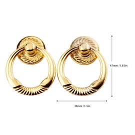10Pcs Gold Modern Zinc Alloy Shaky Drop Rings Furniture Handles Door Wooden Chair Sofas Pull
