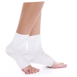 WOONEKY 2pairs Gel Moisturizing Anti-crack Heel Socks Exfoliating Ankle Socks for Cracked Heels Breathable Night Wear