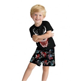 Boys Heroes Character Print 2-Piece Shirt Shorts Pants Outfit Clothes Set Toddler Kids