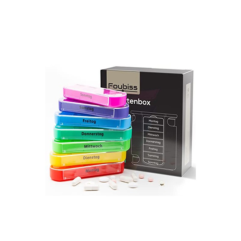 Foubiss 7 Day Pill Box - BPA-Free | Small Pill