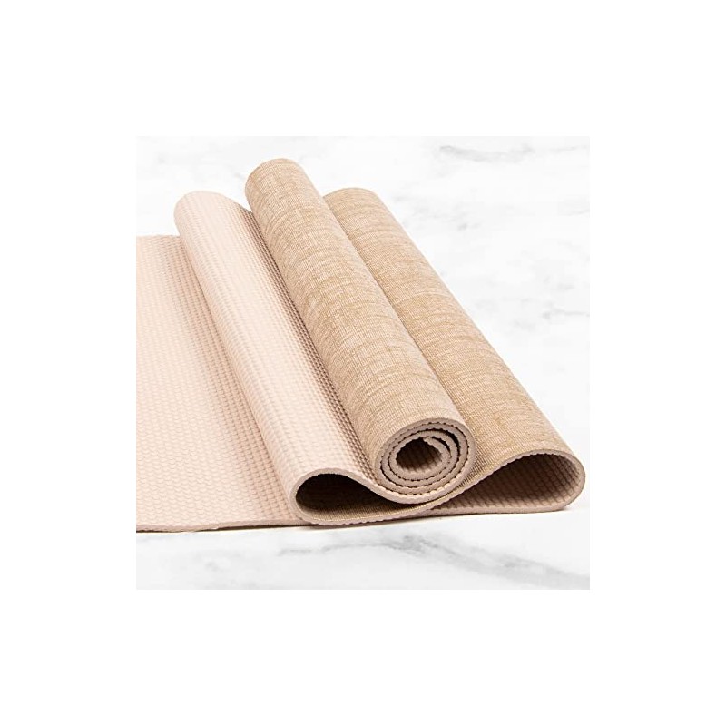 'Myga Jute Yoga Mat, High Performance Vegan Floor Exercise Mat,
