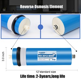 YKMGON 3012-400 GPD Universal Reverse Osmosis RO Membrane Element，3.0"x12" Replacement Water Filter,for Under Sink Home Drinking RO Water Purifier System