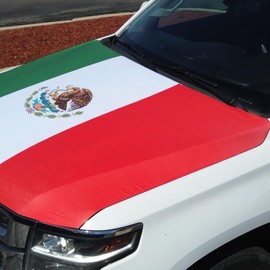 Mexican Flag Hood Cover x San Judas - Virgen Mary - Colour: La Virgen De Guadalupe