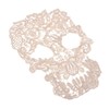 zalati Lace Applique Patch Embroidery Cotton Skull Sewing Badge