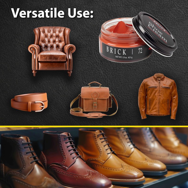 Kelly's Brick Shoe Polish 1.5 oz - Professional Leather Shoe