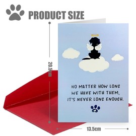 Dog Remembrance Gifts & Pet Sympathy Card - Memorial Keepsake for Loss of Dog or Beloved Pet | Rainbow Bridge Bereavement Card | Eco-Friendly Recycled Paper | 13.5x20.5cm