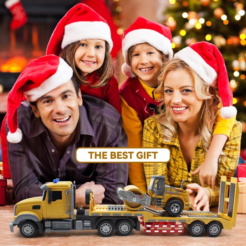 QuirkyGlee RC Semi Truck, Remote Control Semi Truck and Trailer