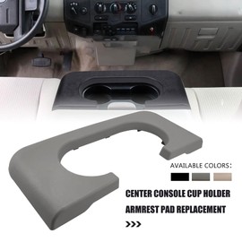 UCkasayfy Center Console Cup Holder Armrest Compatible with Ford F250 F350 F450 F550 1999-2010 Grey(Hard Plastic NOT Padded)