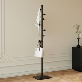 ZHBHYZ Coat rack,Metal coat hanger stand,Coat Tree freestanding Heavy duty with 8 Hooks and Cast iron base for coats,Hat,scarf,jacket,purse