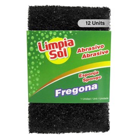 Limpia Sol | Pack 12 Abrasive Scrub Sponge | Cleaning Supplies Sponges | Dish Scrubber - Home & Kitchen Utensils | Cleaning Tools