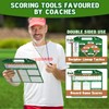 WISYOK Double-Sided Magnetic Baseball Lineup Board for Dugout, Includes 40