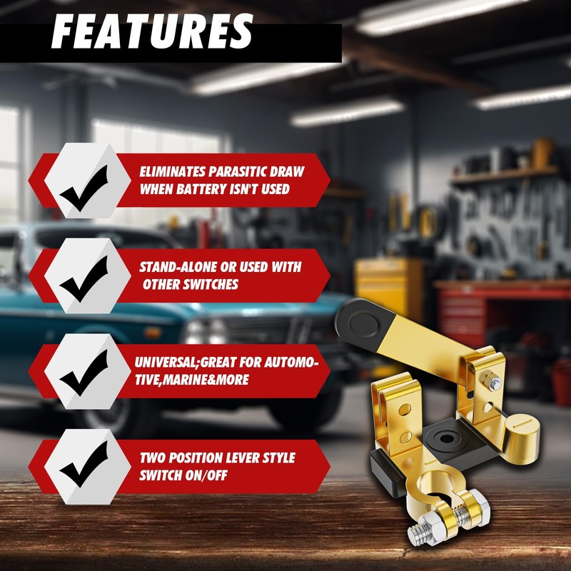 Top Post Battery Disconnect Switch 12v 24v - Knife Blade