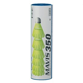 Yonex Mavis 350 Plastic Shuttlecocks (Pkg of 4 tubes (24 pcs) - Yellow Medium Speed)