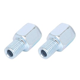 F FIERCE CYCLE 2pcs 10mm LH to 10mm RH Rearview Mirrors Reverse Adapter Screws Bolt Accessories Silver Tone for Motorcycle Bike