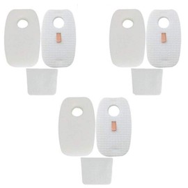 Eztronics 3 Pack For Shark Rocket DuoClean HV380 HV380C HV380W HV381 HV381C HV382 HV382BRN HV383 HV384Q Filter Kit, 6 Pre-Filters and 3 Post-Filters Replacement Part XFFH380 XPSTFH380 (3 Foam+3 Felt)