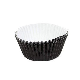 PME BC819 Metallic Foil Lined Cupcake Cases-Pack of 30, Paper, Jet Black