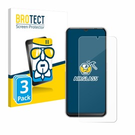 BROTECT Protective Glass for Emporia Smart 6 (Pack of 3) Protective Film Tempered Glass [Extremely Scratch-Resistant 9H, Anti-Fingerprint, Ultra Transparent]