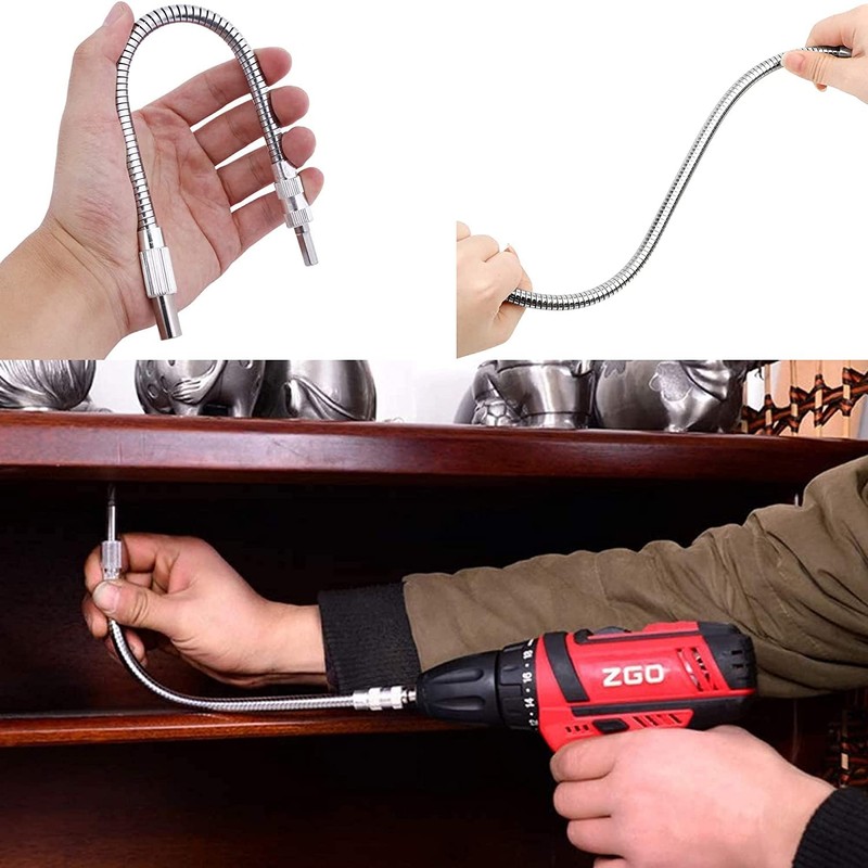 Yuentoen Flexible Bit Holder, 1/4 Inch Magnetic Flexible Extension for
