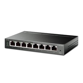 TP-Link TL-SG108PE 8-Port Gigabit Easy Smart Switch with 4 PoE + Ports (64W, Shielded RJ-45 Ports, IEEE-802.3af / AT, Simple Configuration, Fanless) Black