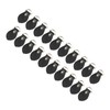 20 Sets Leather D Rings for Purse Genuine Leather D