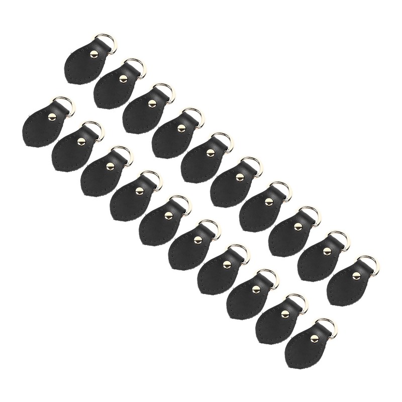 20 Sets Leather D Rings for Purse Genuine Leather D