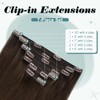 Full Shine Clip in Hair Extensions Brown Hair Extensions Real