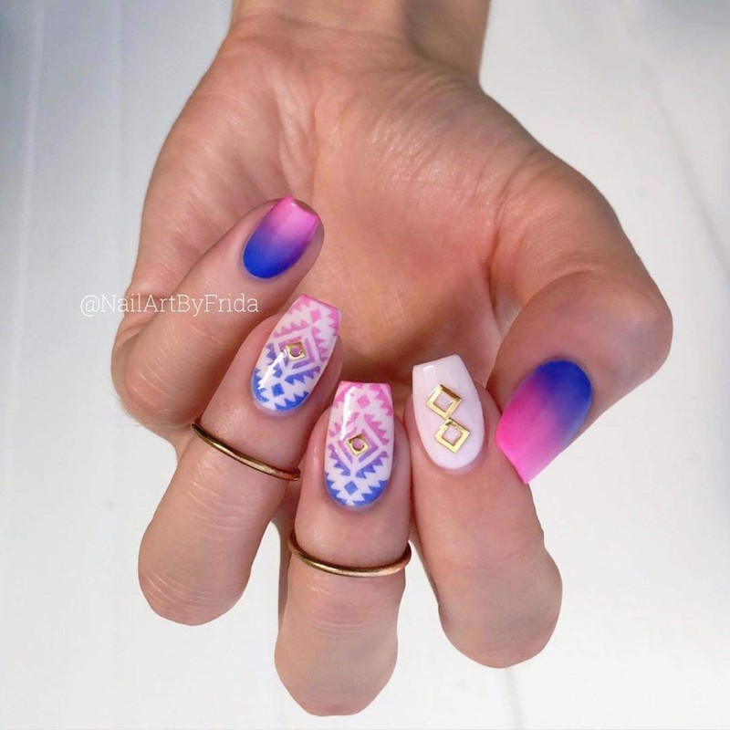 Whats Up Nails - Aztec Vinyl Stencils for Nail Art