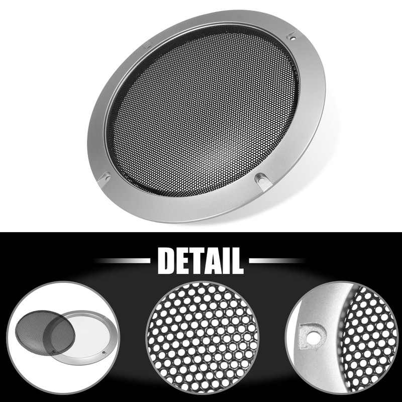 X AUTOHAUX Pack of 2 Car Speakers Grill Cover Round