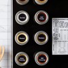 Talented Kitchen Silver Magnetic Spice Jars for Refrigerator (3 oz)
