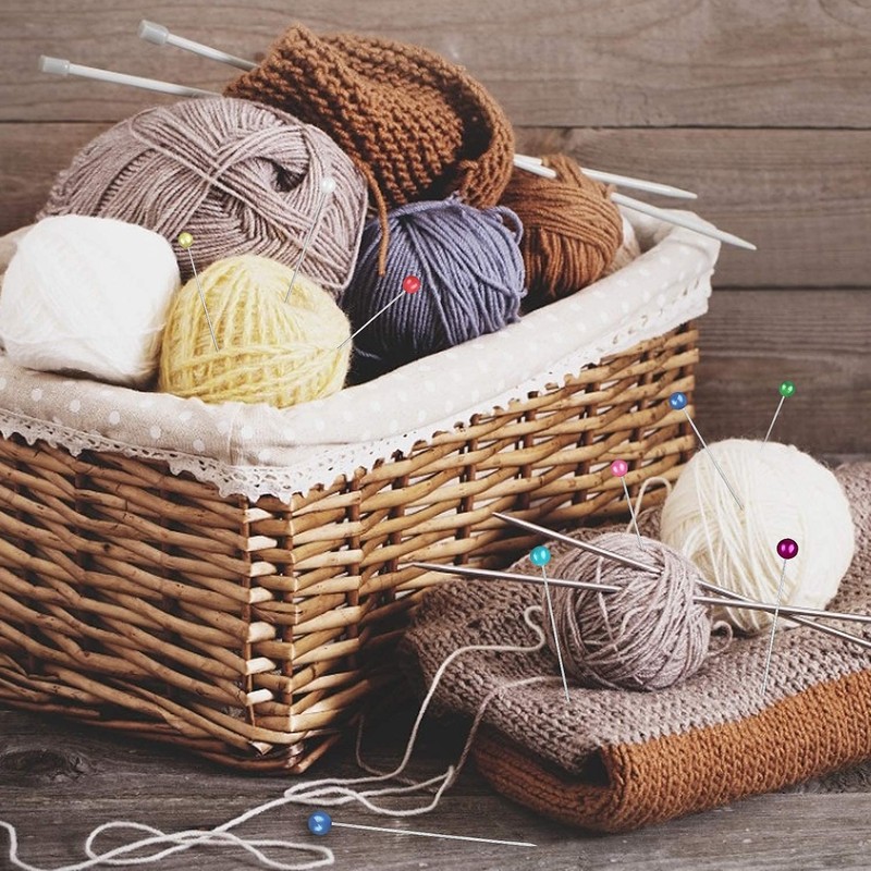 600 PCS Straight Pins 1.6 in Pearlized Ball Head Sewing