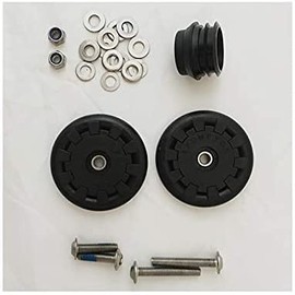Brompton Unisex Brompton Eazy Wheels With 6mm Screws for Rear Frame (Pair) bike part, Black, One Size UK