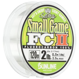 Sunline Saltimate Fluorocarbon Line Small Game FC II 120m 0.5 No. 2 lb, Natural Clear