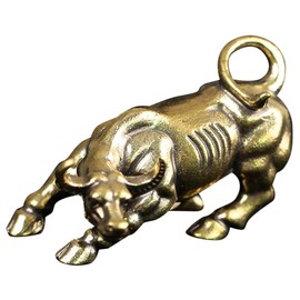 HOMSFOU Home Decor Decoration Bull Craft Chinese Style Bull Ornament Ox Shaped Sculpture Creative Bull Ornament Retro Bull Ornament Tabletop Bull Ornament Decorative Cow Brass Office Solid