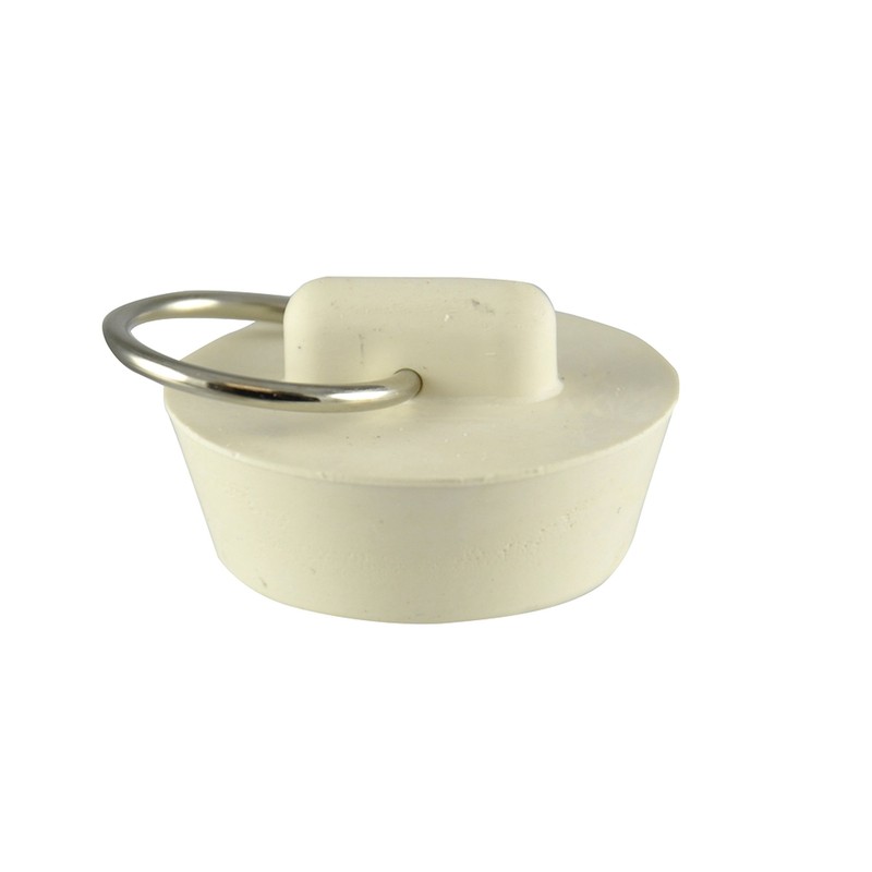 Danco 1-1/8-Inch Rubber Drain Stopper, White, Carded, 80224